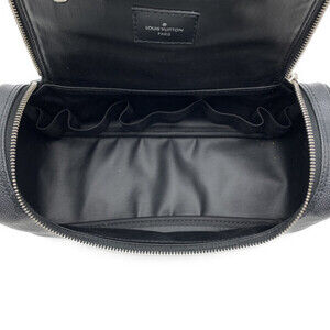 Louis Vuitton Cosmetic Shoulder Pouch Toiletry Bag Damier Graphite Black